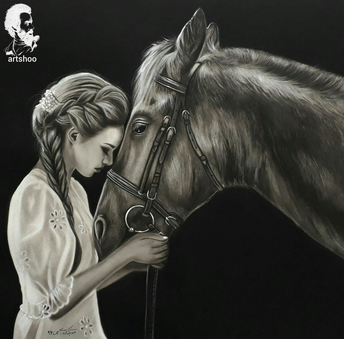 نقاشی سیاه قلم اورژینال